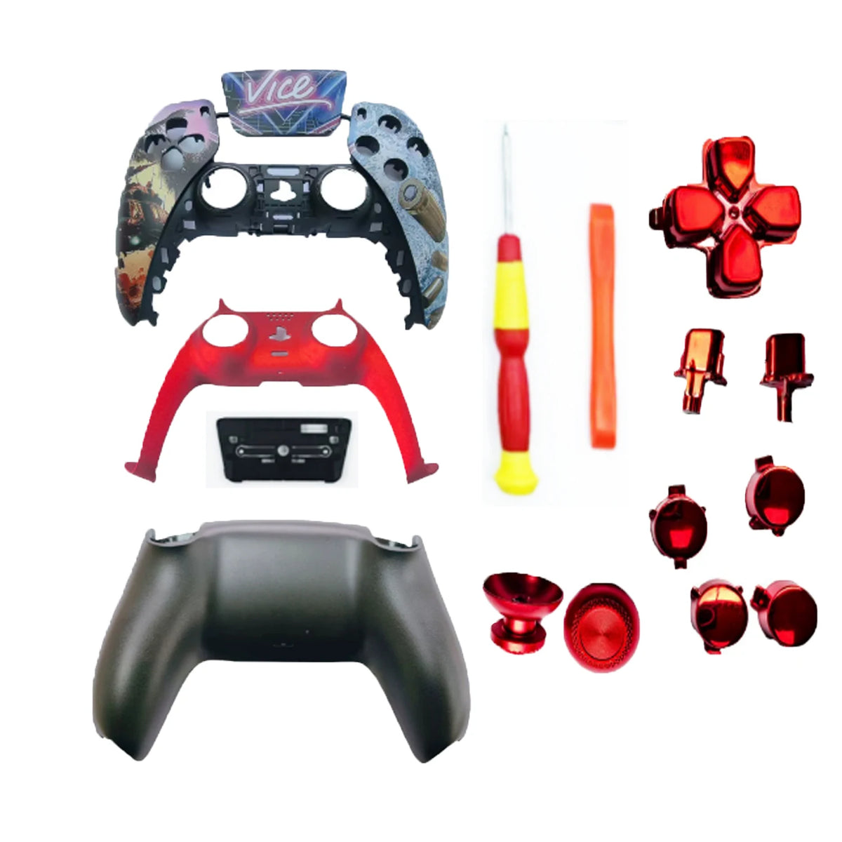 PS5 game controller shell DIY replacement shell GTA pattern PS5 handle face shell PS5 game controller accessories