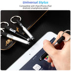 Mini 2 In 1 Touch Screen Stylus Ballpoint Pen Stylus Capacitive Pen Painting Pencil With Keychain For Iphone Huawei Android Phon