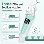 Electric Baby Nasal Aspirator, Rechargeable Nose Sucker for Newborn Toddler, 3 Suction Levels, 10 Soothing Songs, Silicone Tips