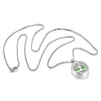 Trendy 20mm Tree of Life Stainless Steel Aromatherapy Lockets Insert Pad Perfume Pendant Necklace Essential Oil Diffuser Jewelry