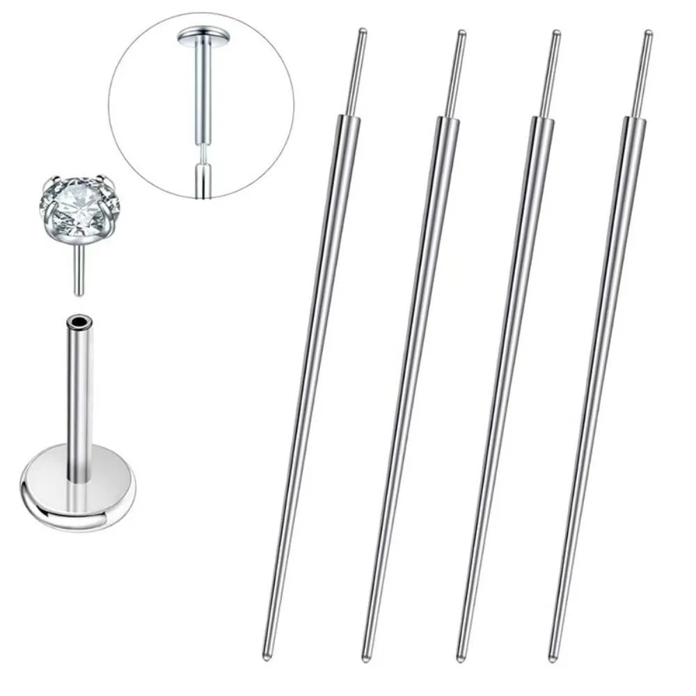 13pcs Stainless Steel Piercing Taper Tool Professional Earring Tool Puncture Connecting Pin Earring Applicator