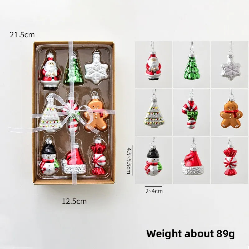 Décoration de Noël en verre avec bonhomme de neige, nouvelle décoration à suspendre au sapin de Noël, cadeau des fêtes, Père Noël, décoration de Noël d’extérieur