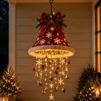 Christmas Hat LED Hanging Lamp Santa Hat String Light Pendant Ornaments Xmas Tree Wall Decor Party Window Decoration Light Gifts