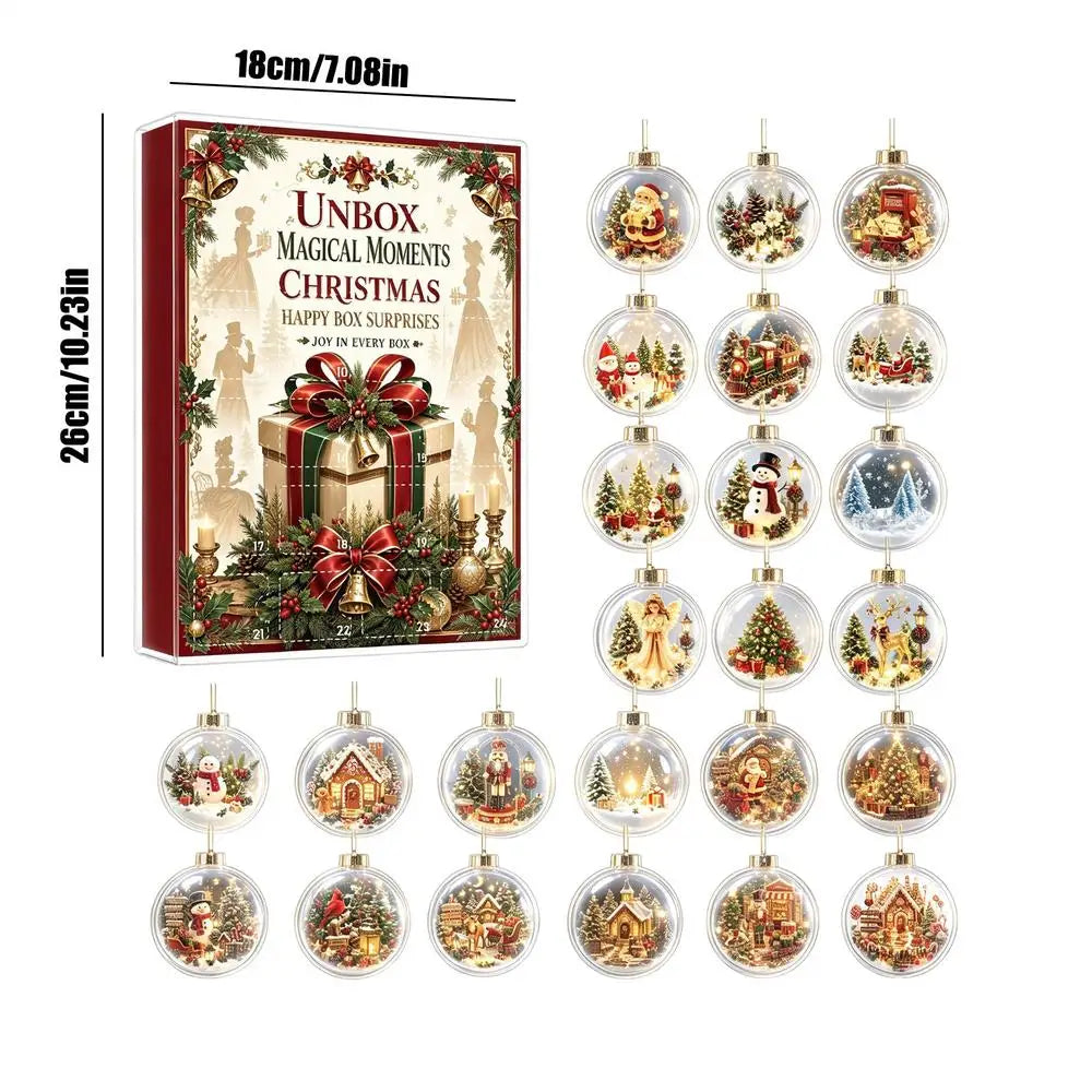 Décorations de compte à rebours de Noël réutilisables 24 jours, classiques, plates en 2D, en acrylique, à conserver, pour particuliers et adultes, fenêtre, mur, cadre de porte