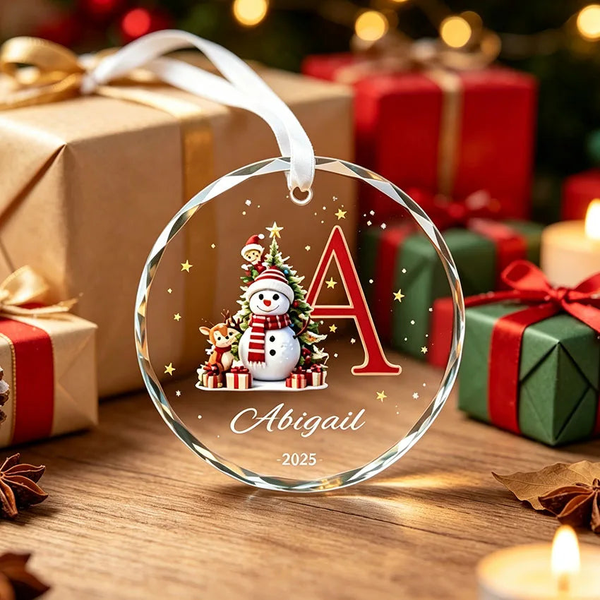 Customized Personalized Christmas Ornaments, Customizable Christmas Hangings with Letters and Names, Christmas Tree Hanging Decorations, Meaningful Holiday Gifts for Family and Friends, and a Way to Preserve the Beautiful Chr