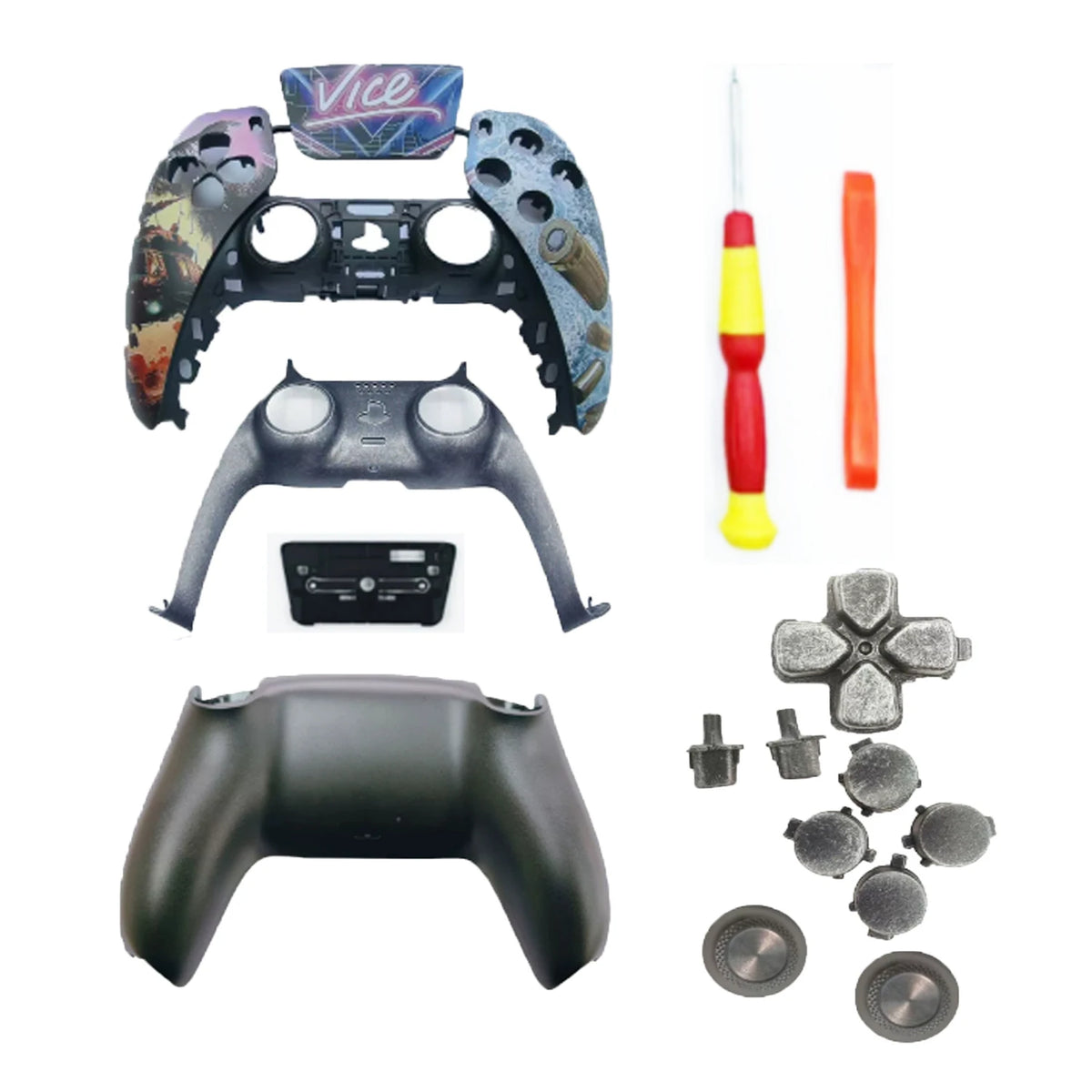 PS5 game controller shell DIY replacement shell GTA pattern PS5 handle face shell PS5 game controller accessories