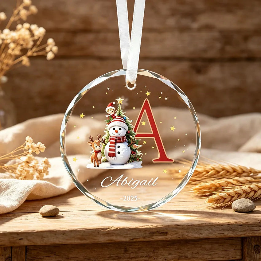 Customized Personalized Christmas Ornaments, Customizable Christmas Hangings with Letters and Names, Christmas Tree Hanging Decorations, Meaningful Holiday Gifts for Family and Friends, and a Way to Preserve the Beautiful Chr